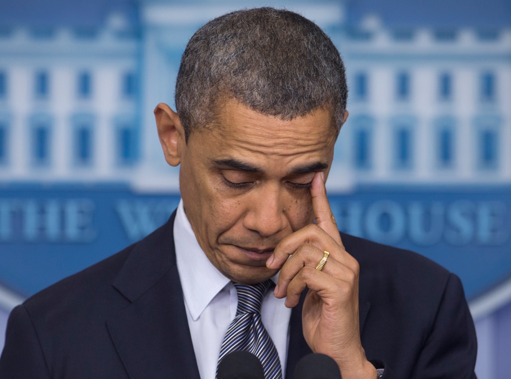 President Obama Tears Up While Addressing Nation