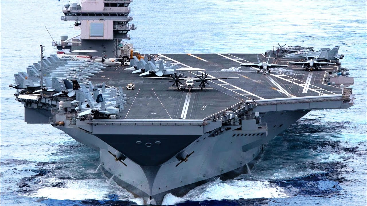 The World's Biggest Aircraft Carrier USS Gerald R. Ford in Action! US Ship - YouTube